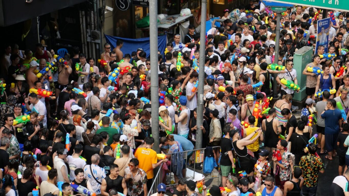 Silom Road_ Biggest Street Water Fight